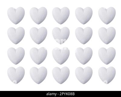 Styrofoam heart on white background Stock Photo - Alamy