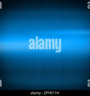 Blue shiny brushed metal. Square background texture Stock Photo