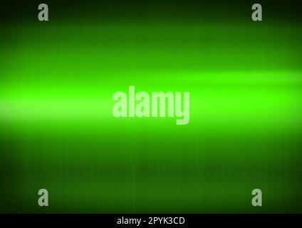 Green shiny brushed metal. Horizontal background texture Stock Photo
