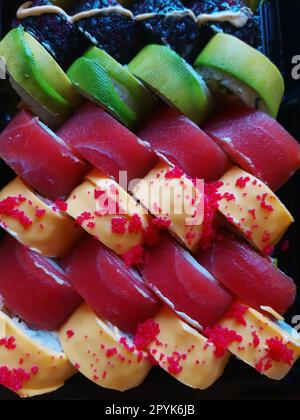 Sushi rolls close up Stock Photo