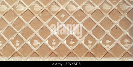 Reverse side of ceramic tiles. Detailed texture of tiles. Lattice surface closeup. Stock Photo
