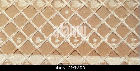 Reverse side of ceramic tiles. Detailed texture of tiles. Lattice surface closeup. Stock Photo