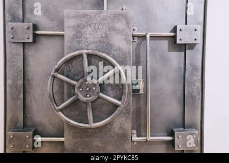 Metal bank vault doors - concept of secure deposit and safe Stock Photo