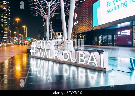 17 January 2023, Dubai, UAE: City Walk Dubai is the Ultimate Destination for Fashion, Food, and Fun Stock Photo