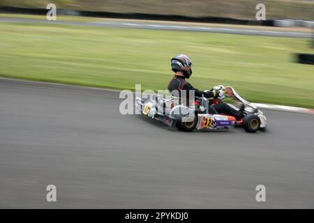 Kart Racing Eastern Creek, Sydney, NSW Stock Photo