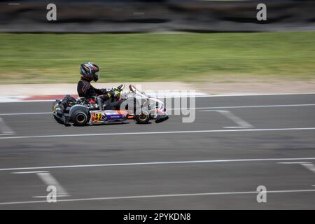 Kart Racing Eastern Creek, Sydney, NSW Stock Photo