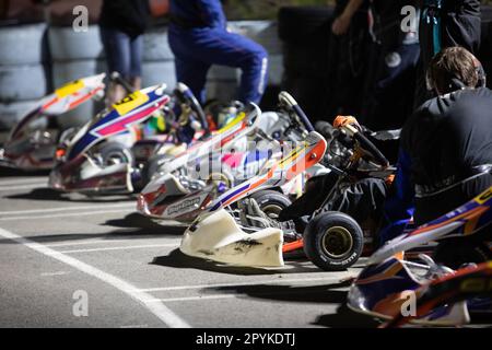 Kart Racing Eastern Creek, Sydney, NSW Stock Photo