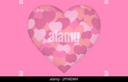 Vector material for openwork heart pattern Stock Vector