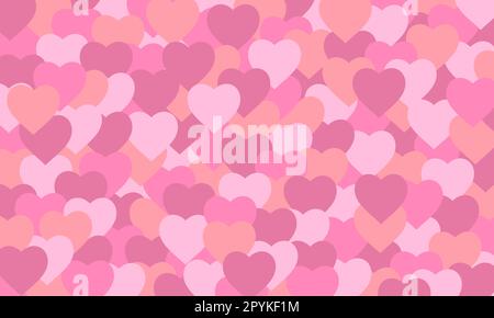 Vector background with overlapping heart pattern Stock Vector
