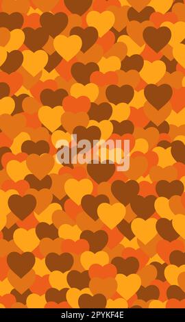 Vector background with overlapping heart pattern Stock Vector