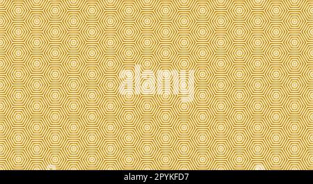 Golden vector polygon quadripartite continuous texture Stock Vector