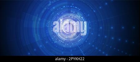 Neural network concept. Connected cells with links. High technology process. Abstract futuristic background Stock Vector
