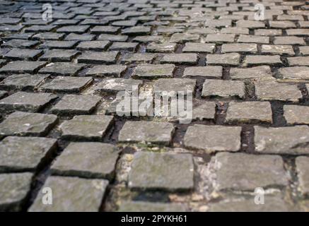 Volcanic stone slabs floor, for natural background. Stock Photo