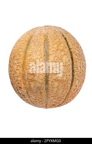 Cantaloupe melon isolated on white with clipping path included Stock Photo
