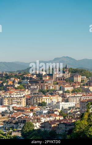 San Sebastian, SPAIN - July 09 2022: High angle view of San Sebastian - Donostia City. Travel destination in north of Spain in Vesque Country. Stock Photo