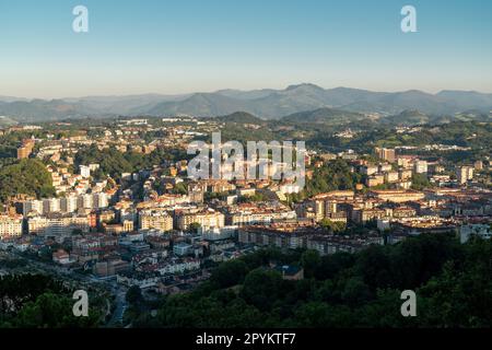 San Sebastian, SPAIN - July 09 2022: High angle view of San Sebastian - Donostia City. Travel destination in north of Spain in Vesque Country. Stock Photo