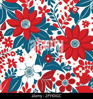 Colorful abstract flower pattern Stock Vector