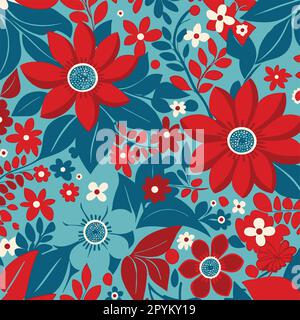 Colorful abstract flower pattern Stock Vector