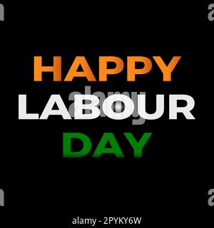 India Labour Day, also known as May Day, is celebrated on May 1st to commemorate the contributions and achievements of workers Stock Vector
