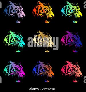 Roar with confidence and strength with our tiger logo. Symbolizing power and agility, our logo represents our commitment to delivering top-notch Stock Vector