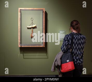 London, UK. 04th May, 2023. Horn With Rods used by Saint Francis to gather people. Running from 6 May - 30 July 2023 Credit: Paul Quezada-Neiman/Alamy Live News Stock Photo