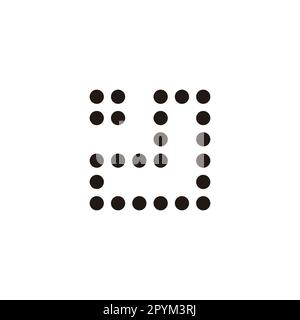 Letter J circles, window geometric symbol simple logo vector Stock Vector
