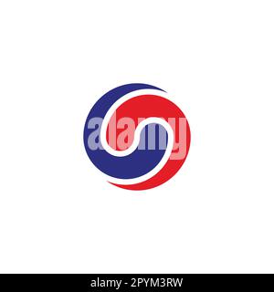 Splashes, rounded geometric symbol simple logo vector Stock Vector
