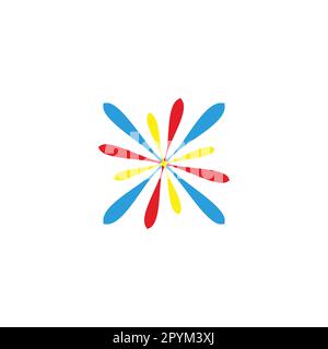 Splashes, colors geometric symbol simple logo vector Stock Vector