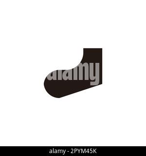 Sock geometric symbol simple logo vector Stock Vector