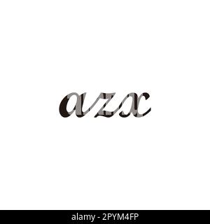 Letter azx connect geometric symbol simple logo vector Stock Vector