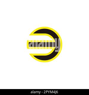 Number 3 circle, neon geometric symbol simple logo vector Stock Vector