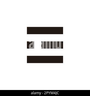 Letter Ei iE E i square geometric symbol simple logo vector Stock Vector
