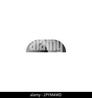 Cave, 3d geometric symbol simple logo vector Stock Vector