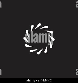 Splashes, rounded, 3d geometric symbol simple logo vector Stock Vector
