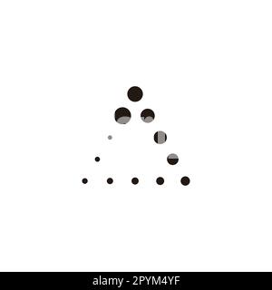 Triangle, circles, textures geometric symbol simple logo vector Stock Vector