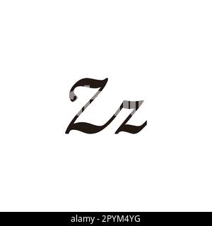 Letter Zz connect geometric symbol simple logo vector Stock Vector