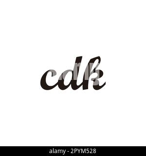 Letter cdk connect geometric symbol simple logo vector Stock Vector