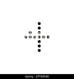 NUmber 4 dots geometric symbol simple logo vector Stock Vector