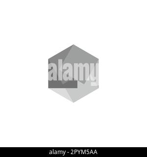 Hexagon, papers, folding geometric symbol simple logo vector Stock Vector