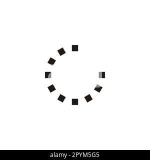 Letter G squares, circular geometric symbol simple logo vector Stock Vector