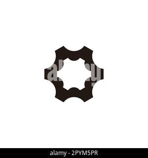 Engine, tool, power geometric symbol simple logo vector Stock Vector
