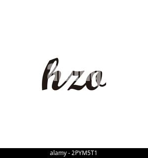 Letter hzo connect geometric symbol simple logo vector Stock Vector