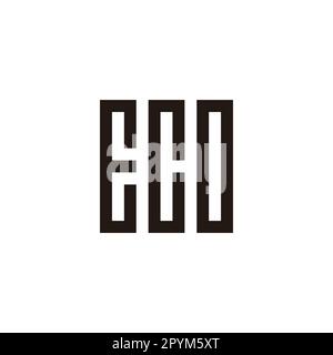 Letter ECO square, rectangles geometric symbol simple logo vector Stock Vector