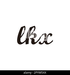 Letter Lkx connect geometric symbol simple logo vector Stock Vector