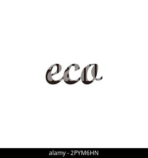 letter e, c and o connect geometric symbol simple logo vector Stock Vector