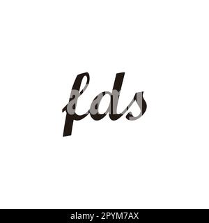 Letter fds connect geometric symbol simple logo vector Stock Vector