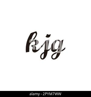 Letter kjg connect geometric symbol simple logo vector Stock Vector