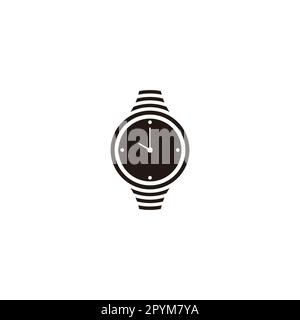watch, technology geometric symbol simple logo vector Stock Vector