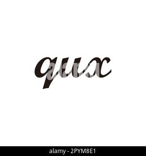 Letter qux connect geometric symbol simple logo vector Stock Vector