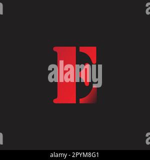 Letter E action geometric symbol simple logo vector Stock Vector